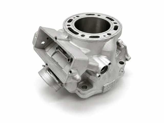 Yamaha YZ 250 2-Takt-Zylinder, neu verchromt mit Wiederherstellung der Nickel-Siliziumkarbid-Beschichtung und T-Shape-Politur.
