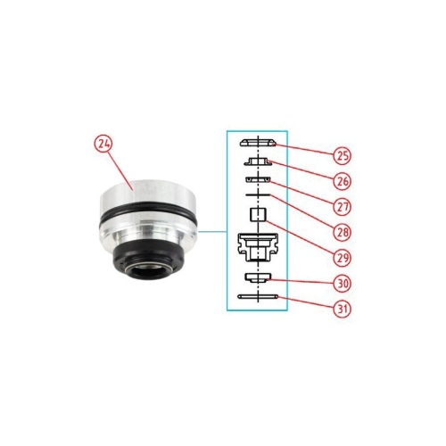 Federbeinoberteil KYB Honda CR 500 (91) - O-ring (31) K120314400101