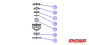 Federbeinoberteil Showa