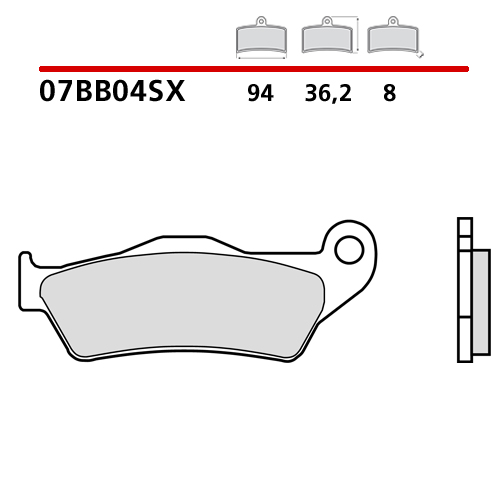 Bremsbeläge Brembo Sherco 250 SE-R (14-25) vorne race 07BB04SX