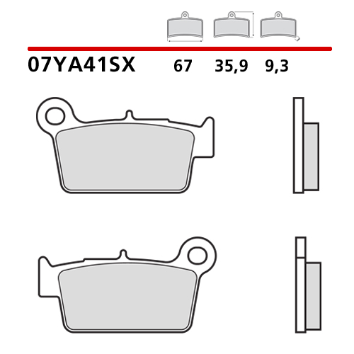 Bremsbeläge Brembo Beta RR 200 (19-25) hinten race 07YA41SX