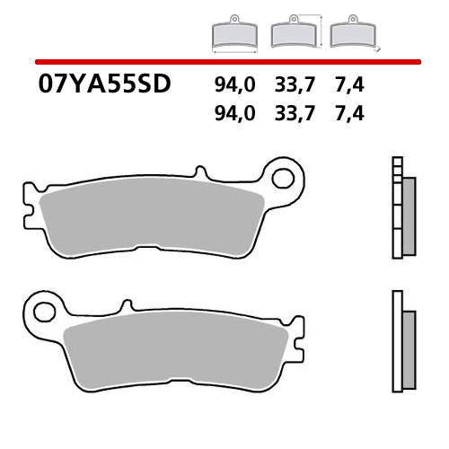 Bremsbeläge Brembo Yamaha YZ 125 (22-25) vorne standard 07YA55SD