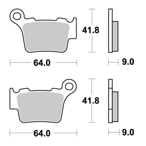 Bremsbeläge Nissin Ducati 450 MX (25) hinten race 2P-299ST-MX