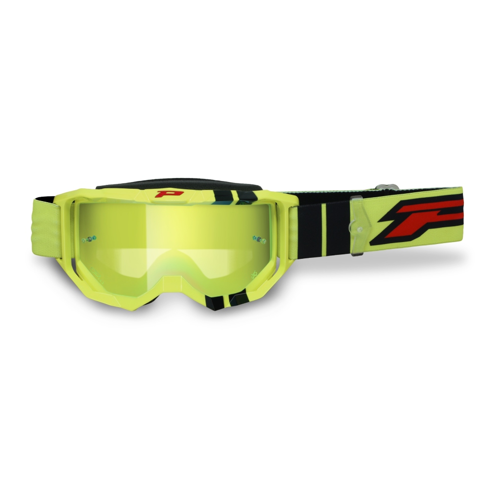 Brille Pro Grip Vision Go - Neongelb Schwarz Verspiegelte Linse Neongelb