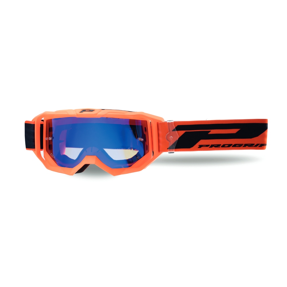 Brille Pro Grip Vision Go - Orange Verspiegelte Linse Blau