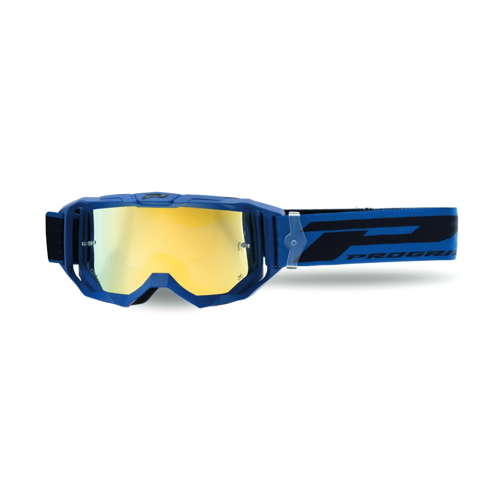 Brille Pro Grip Vision Go - Blau Verspiegelte Linse Gelb