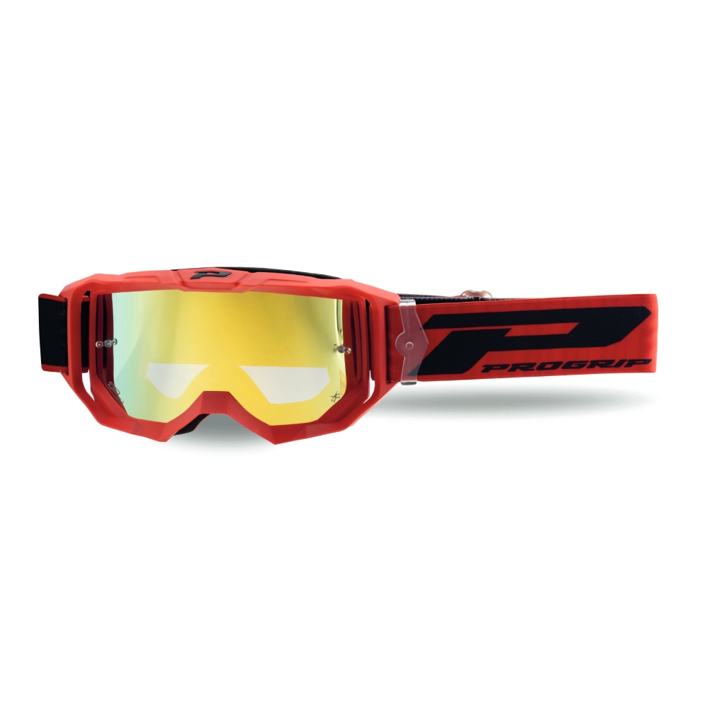 Brille Pro Grip Vision Go - Rot Verspiegelte Linse Gelb