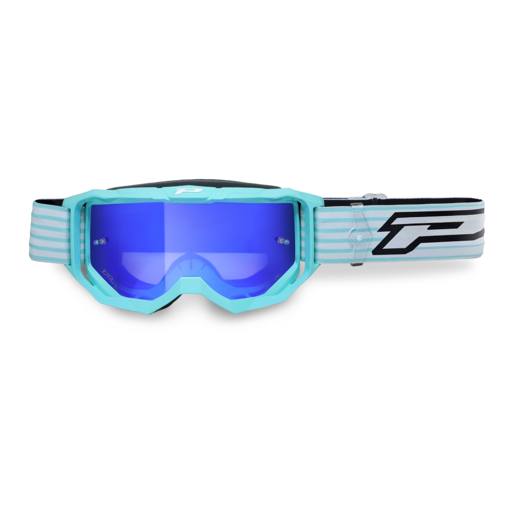 Brille Pro Grip Vision Go - Hellblau Verspiegelte Linse Blau