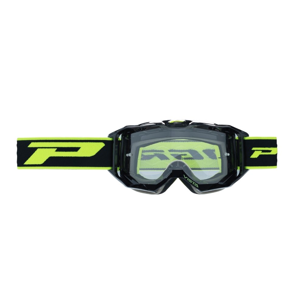 Brille Pro Grip Vista - Schwarz Neongelb Klare Linse