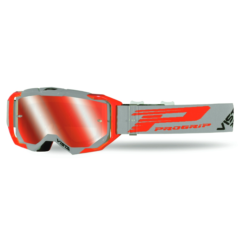 Brille Pro Grip Vista - Grau Rot Verspiegelte Linse Rot