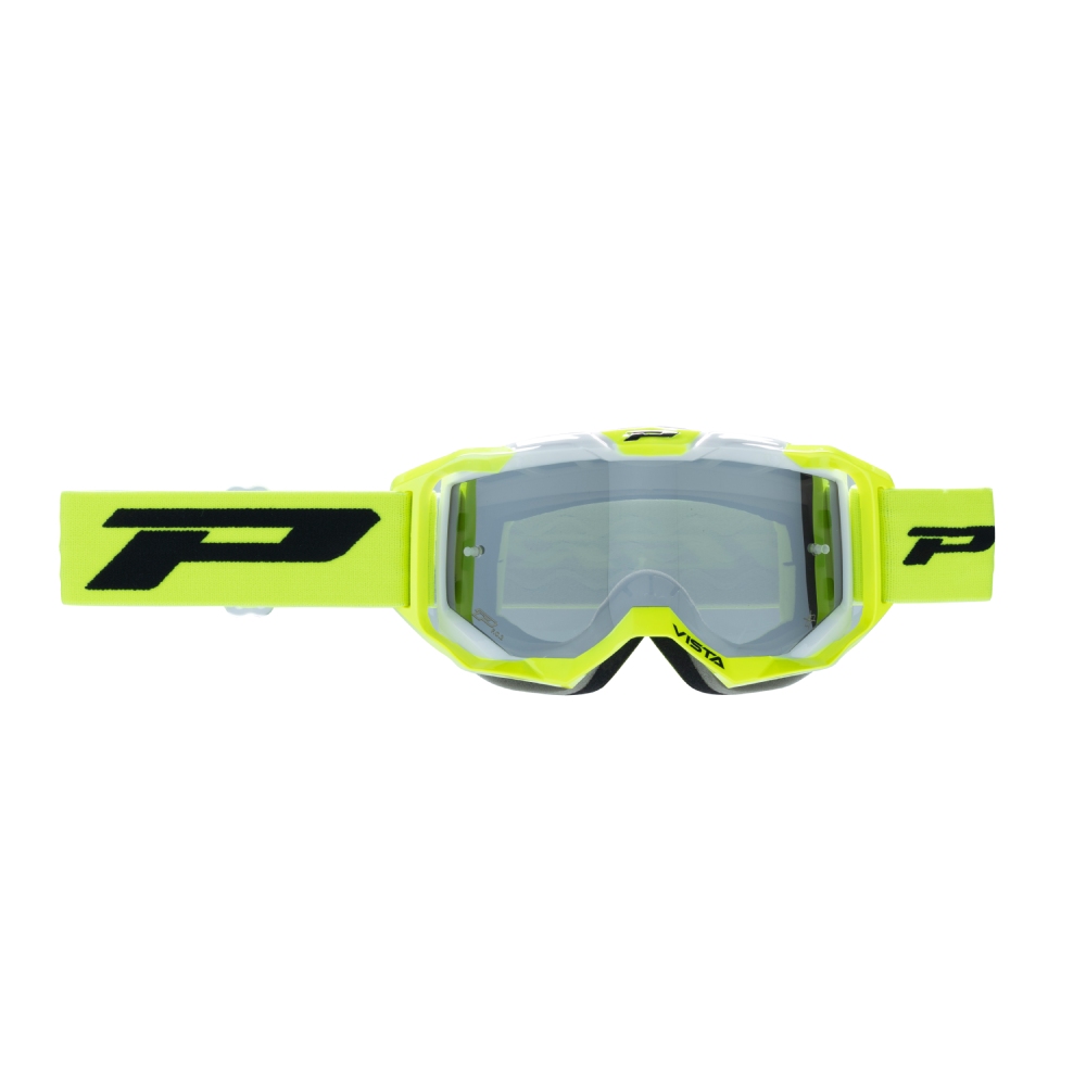 Brille Pro Grip Vista - Neongelb Schwarz Verspiegelte Linse Silver