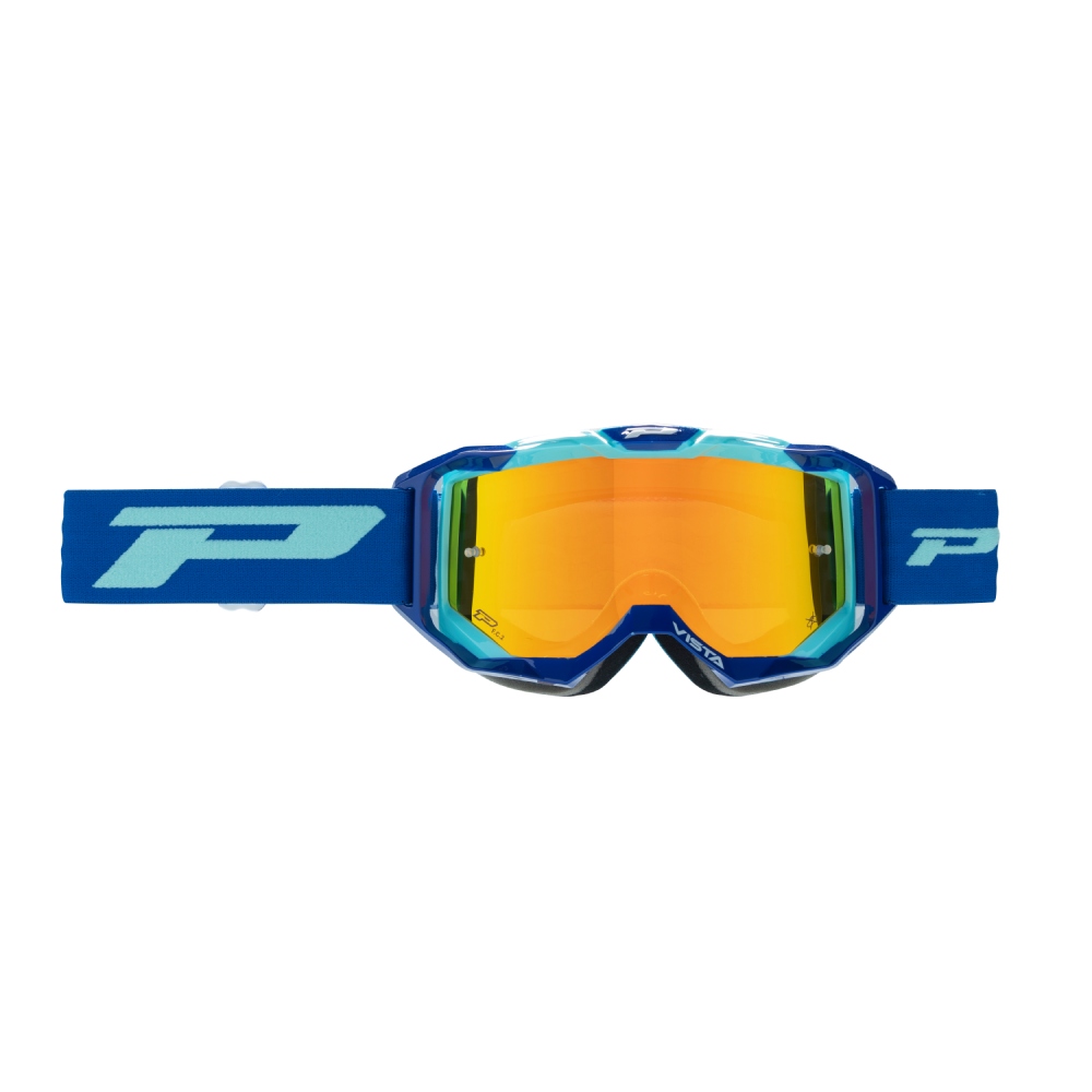 Brille Pro Grip Vista - Blau Hellblau Verspiegelte Linse Gold