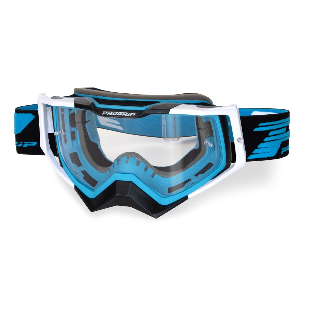 Brille Pro Grip Rapid - Hellblau Schwarz Weiß Klare Linse