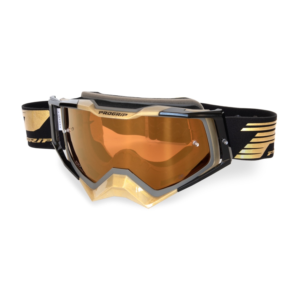 Brille Pro Grip Rapid - Grau Gold Schwarz Verspiegelte Linse Gold