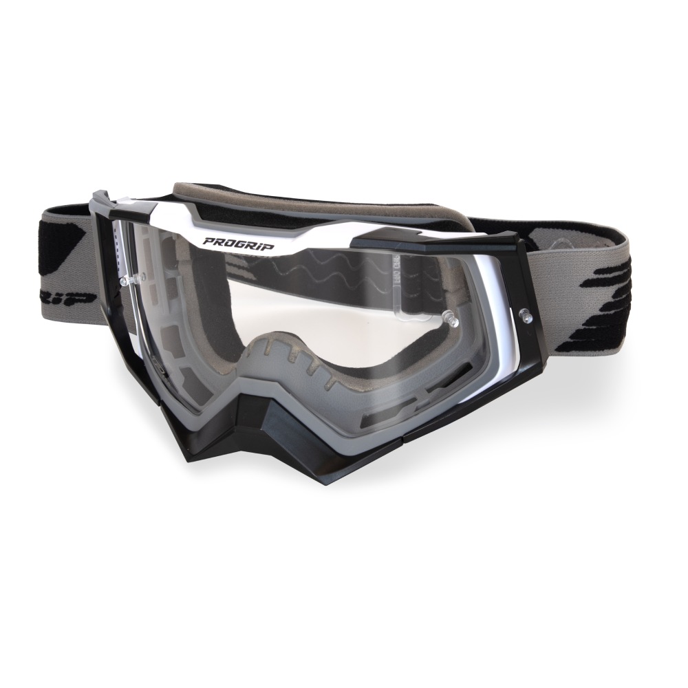 Brille Pro Grip Rapid - Grau Schwarz Weiß Klare Linse