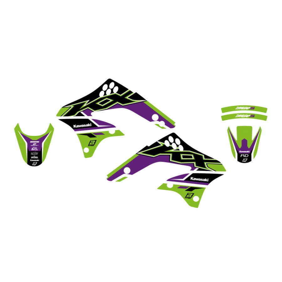 Grafik-Kit Kawasaki KX 450 F (06-08) Dream 5 BL-2415AB
