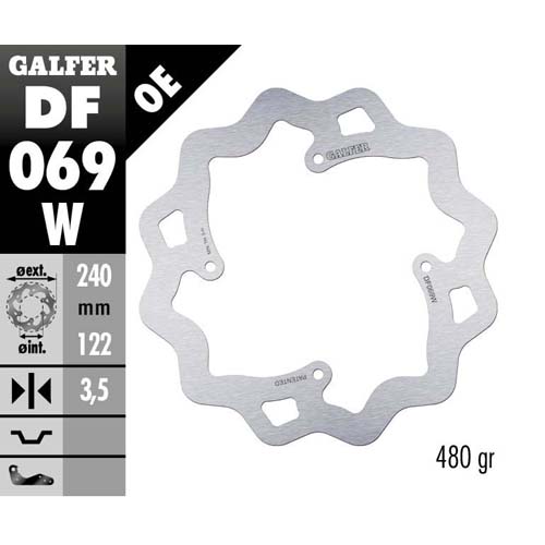 Bremsscheibe Galfer Wave Honda CR 125 (02-07) hinten DF069W