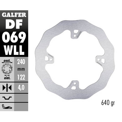 Bremsscheibe Galfer Wave Honda CRF 250 X (04-17) hinten voll DF069WLL