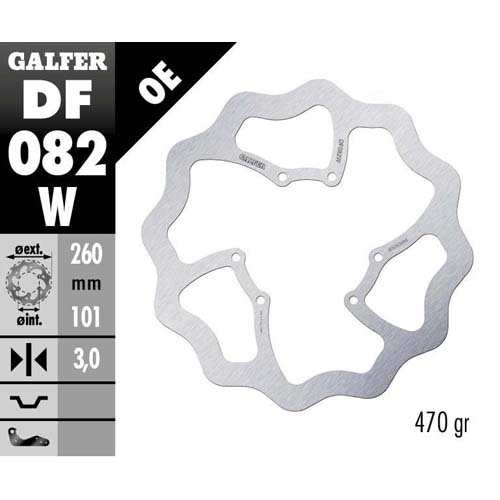 Bremsscheibe Galfer Wave Honda CRF 450 R (15-25) vorne DF082W