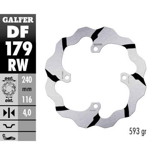 Bremsscheibe Galfer Race Kawasaki KX 250 F (04-19) hinten DF179RW