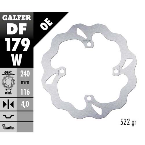 Bremsscheibe Galfer Wave Suzuki RMZ 250 (04-06) hinten DF179W