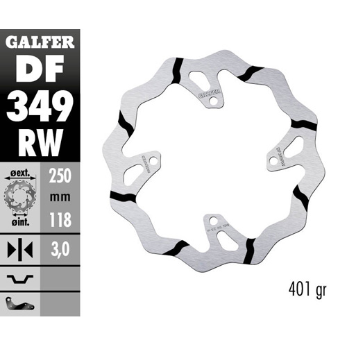 Bremsscheibe Galfer Race Suzuki RMZ 250 (07-18) vorne DF349RW