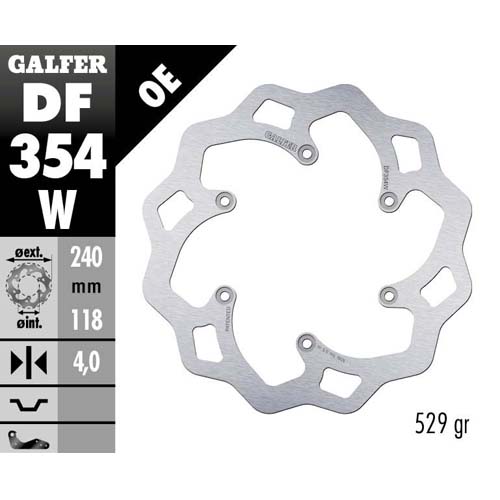 Bremsscheibe Galfer Wave Suzuki RM 125 (06-12) hinten DF354W