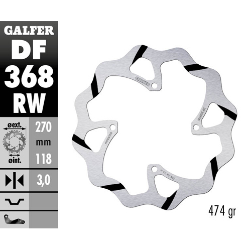 Bremsscheibe Galfer Race Suzuki RMZ 450 (05-17) vorne maggiorato DF368RW
