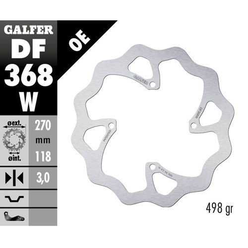 Bremsscheibe Galfer Wave Suzuki RMZ 250 (07-18) vorne maggiorato DF368W