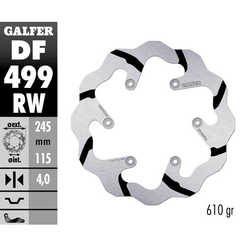 Bremsscheibe Galfer Race Yamaha YZ 125 (02-18) hinten DF499RW
