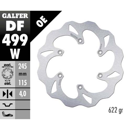 Bremsscheibe Galfer Wave Yamaha YZ 426 F (02) hinten DF499W
