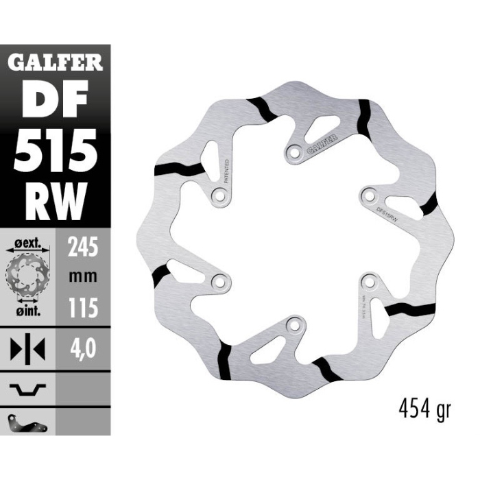 Bremsscheibe Galfer Race Fantic 450 XEF (22-25) hinten DF515RW