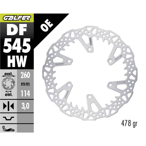 Bremsscheibe Galfer Shark Ducati 450 MX (25) vorne DF545HW