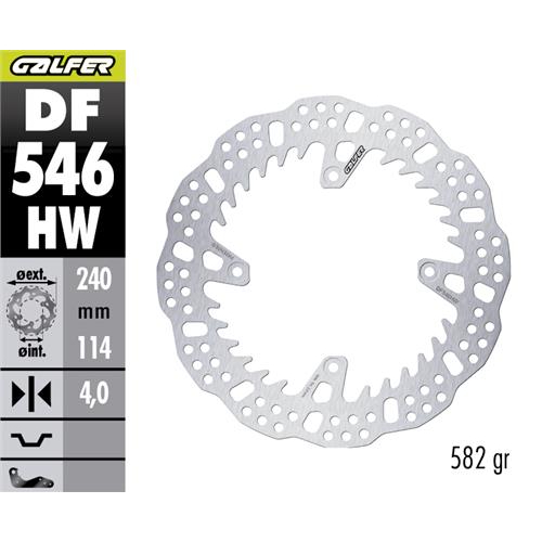 Bremsscheibe Galfer Shark Ducati 450 MX (25) hinten DF546HW