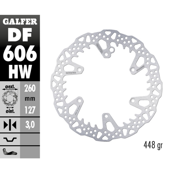 Bremsscheibe Galfer Shark KTM 150 SX (09-22) vorne DF606HW