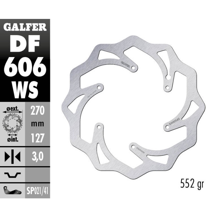 Bremsscheibe Galfer Wave KTM 150 EXC (20-25) vorne maggiorato DF606WS