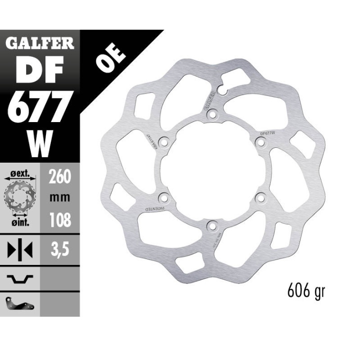 Bremsscheibe Galfer Wave Gasgas 300 EC (99-20) vorne DF677W