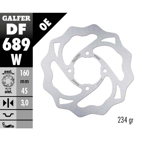 Bremsscheibe Galfer Wave Husqvarna 65 TC (17-22) hinten DF689W