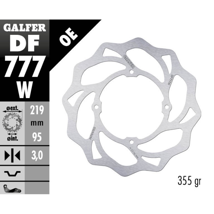 Bremsscheibe Galfer Wave KTM 85 SX (03-12) vorne DF777W