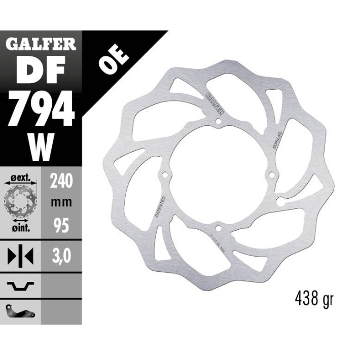 Bremsscheibe Galfer Wave Gasgas 85 MC (21-25) vorne DF794W