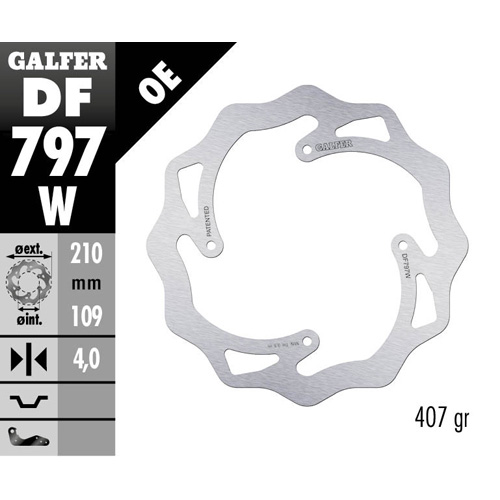 Bremsscheibe Galfer Wave Husqvarna 85 TC (14-20) hinten DF797W