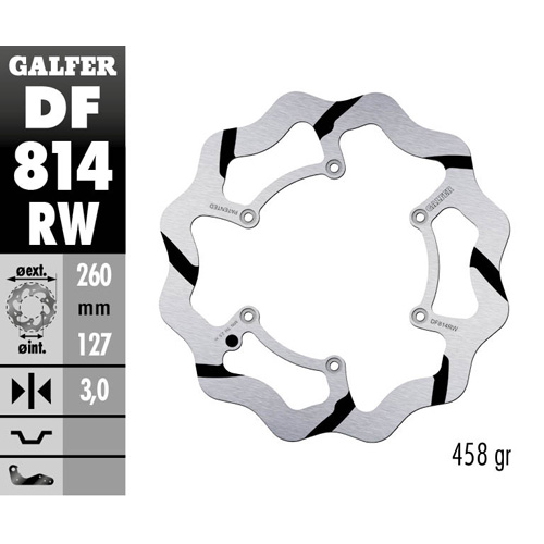 Bremsscheibe Galfer Race Beta RR 430 (15-25) vorne DF814RW
