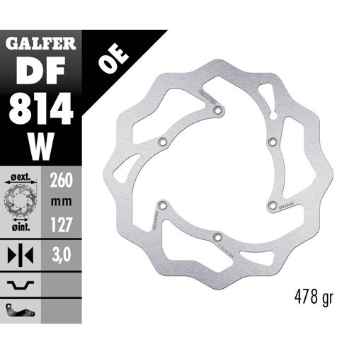 Bremsscheibe Galfer Wave Beta RR 498 (13-14) vorne DF814W