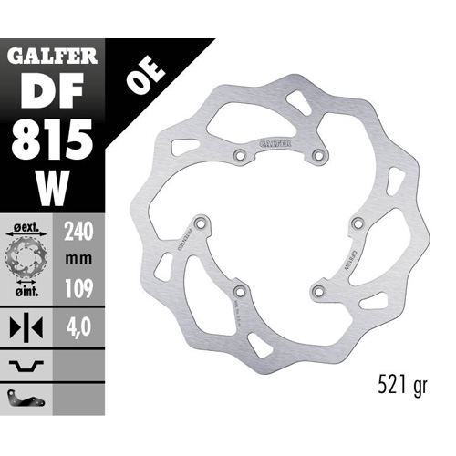 Bremsscheibe Galfer Wave Beta RR 498 (13-14) hinten DF815W