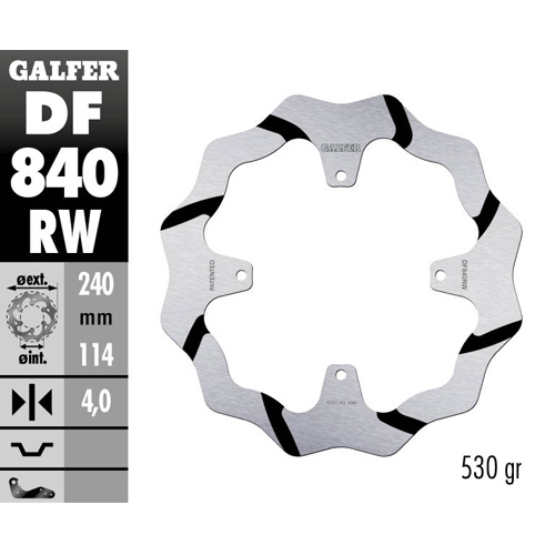 Bremsscheibe Galfer Race TM EN/MX 300 (15-25) hinten DF840RW