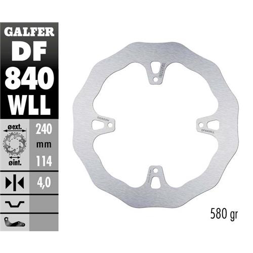 Bremsscheibe Galfer Wave TM EN/MX 300 (15-25) hinten voll DF840WLL