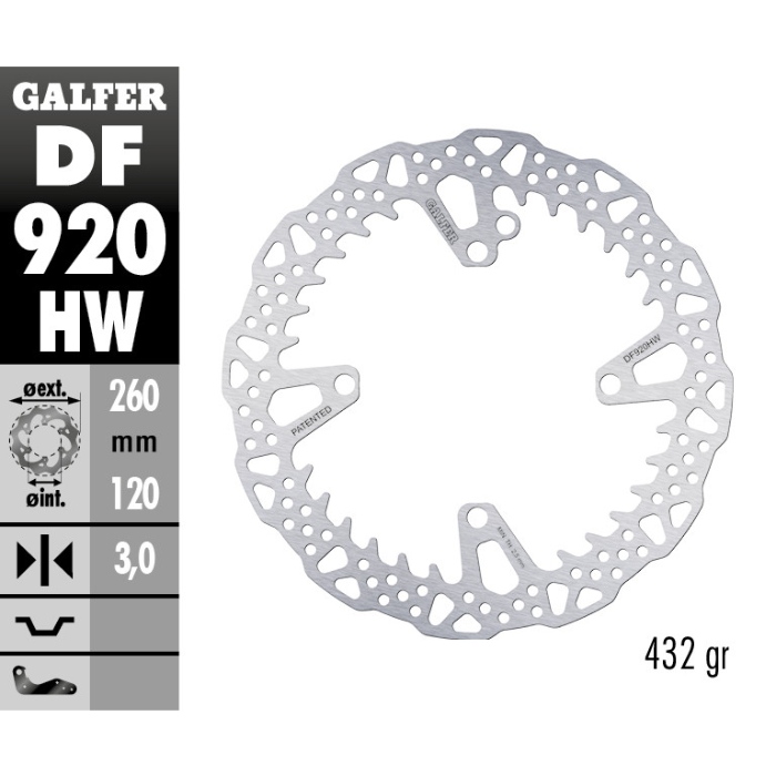 Bremsscheibe Galfer Shark Sherco 250 SEF-R (14-25) vorne DF920HW