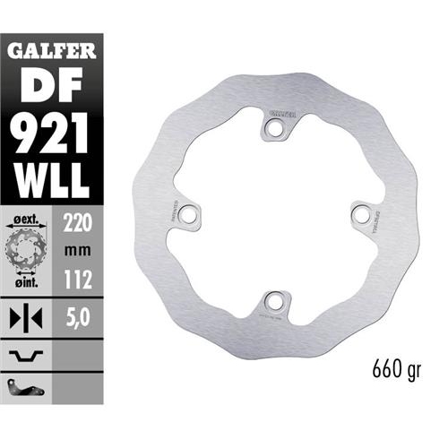 Bremsscheibe Galfer Wave Sherco 250 SEF-R (14-25) hinten voll DF921WLL
