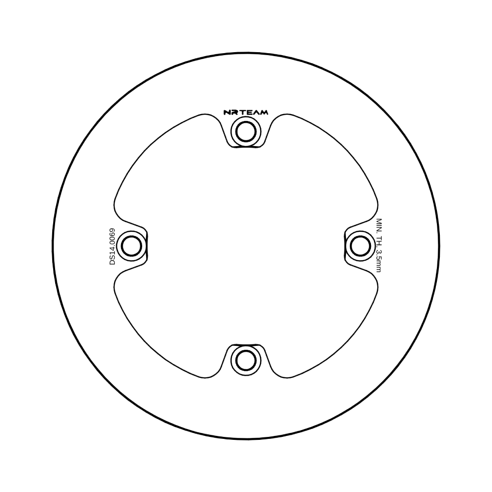 Bremsscheibe NRTeam Sherco 250 SE-R (14-25) hinten voll DS14.0069