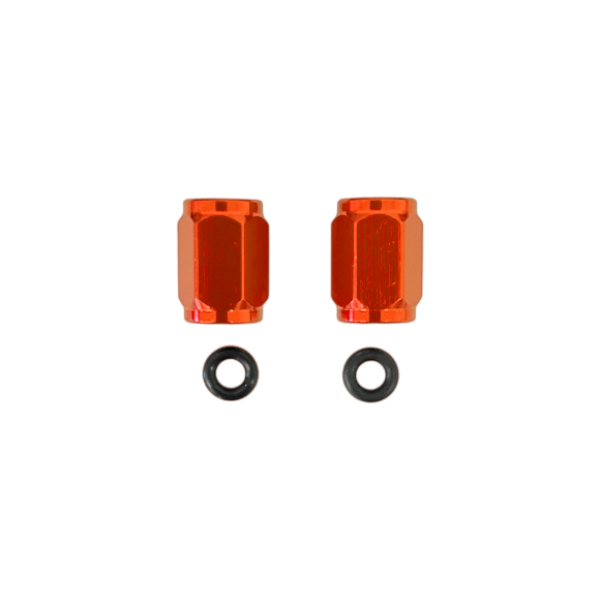 Paar Ventilkappen orange